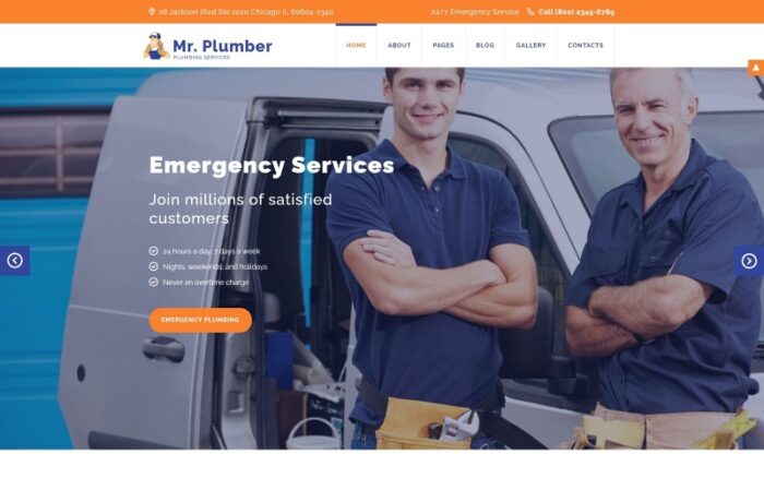 Mr. Plumber Joomla Template