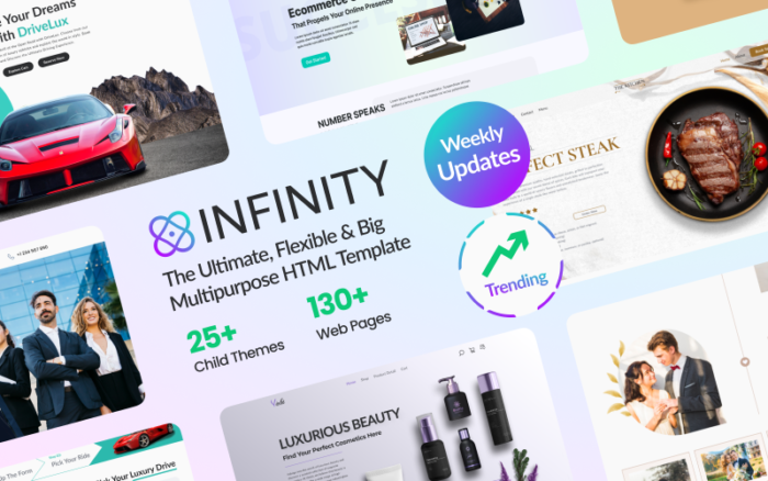 Multipurpose Infinity - Trendy HTML Bootstrap Website Template