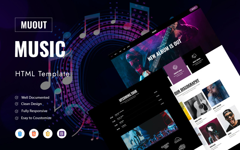 Muout – Music Festival HTML Template Website Template