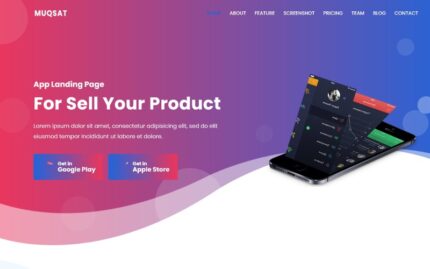 Muqsat - App Landing Page Template