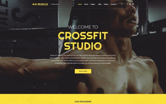 Muscle - Sports Clean Joomla Template