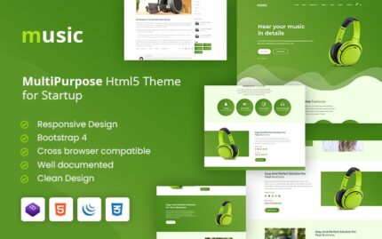 Music - Headphone Business Multipurpose HTML5 Website Template