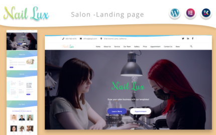 Nail Lux - Manicure Salon Landing page WordPress Theme