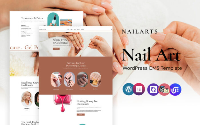 Nailart - Nail Polish And Remover WordPress Elementor Theme WordPress Theme