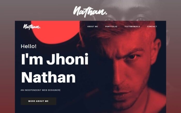 Nathan - Multipurpose Personal Portfolio Bootstrap Landing Page Template