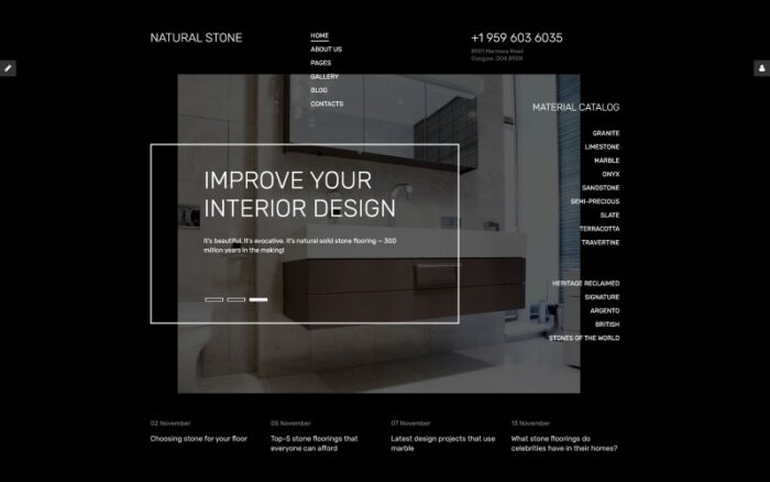 Natural Stone Floor Joomla Template