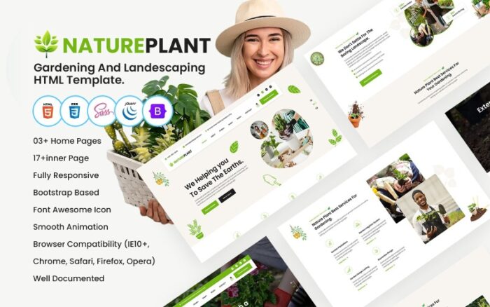 NaturePlant - Gardening And Landescaping HTML Template. Website Template