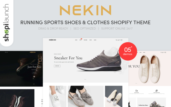 Nekin - Running Shoes, Sports Shoes & Clothes Shopify Theme