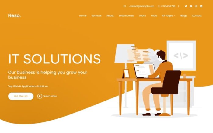 Neso - IT Solutions & Business Services Multipurpose Responsive Website Template