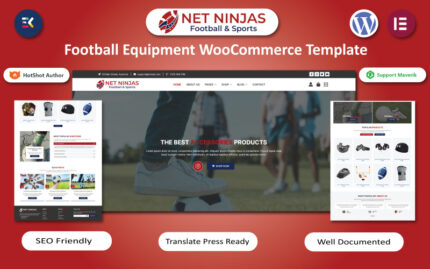 Net Ninjas - Football Sports Equipment WooCommerce Elementor Template WooCommerce Theme