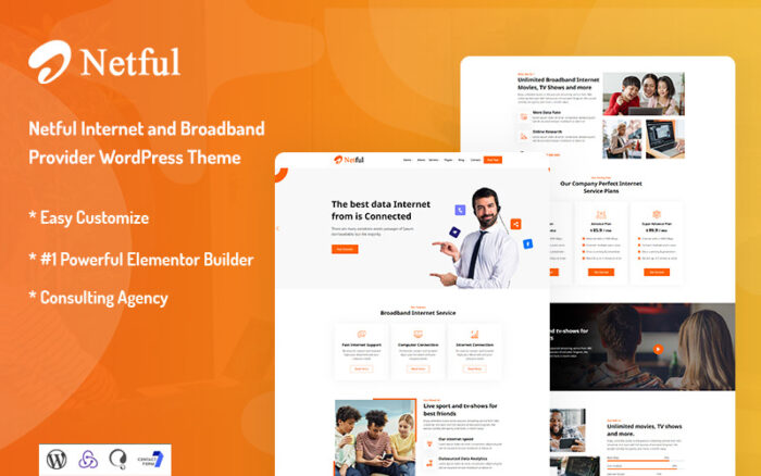 Netful - Internet and Broadband Provider WordPress Theme