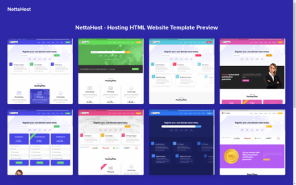 NettaHost : Website Domain And Hosting Bootstrap Responsive HTML Template Website Template