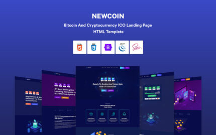 Newcoin - Bitcoin And Cryptocurrency ICO HTML Template Website Template