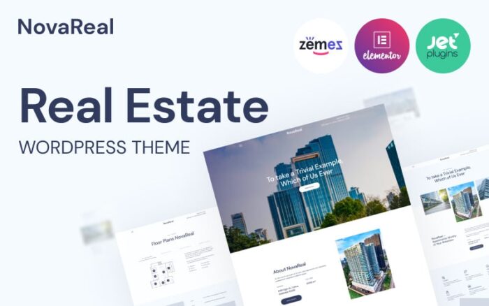 Nova Real - Real Estate Company WordPress theme WordPress Theme