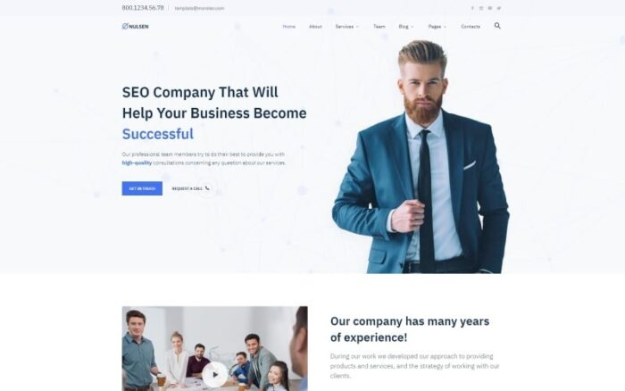 Nulsen - SEO Company Clean Multipage HTML5 Website Template