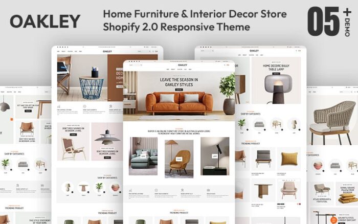 Oakley - Home Furniture & Interior Decor Store Multipurpose Shopify 2.0 Responsive Theme Shopify Theme