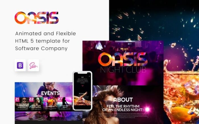 OASIS - Night Club Responsive Website Template