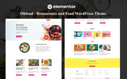 Ohfood - Restaurants and Food One page WordPress Theme