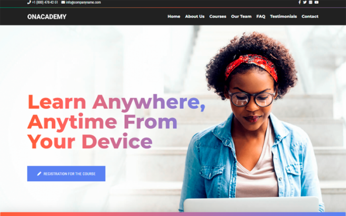 Onacademy - Course HTML5 Landing Page Template