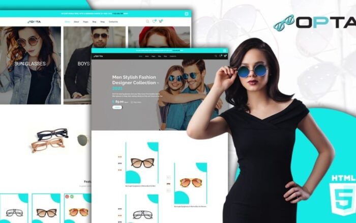 Opta Multipurpose Eye Glasses Shop Website template Website Template