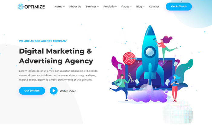 Optimize - SEO & Digital Marketing Agency HTML5 Responsive Website Template