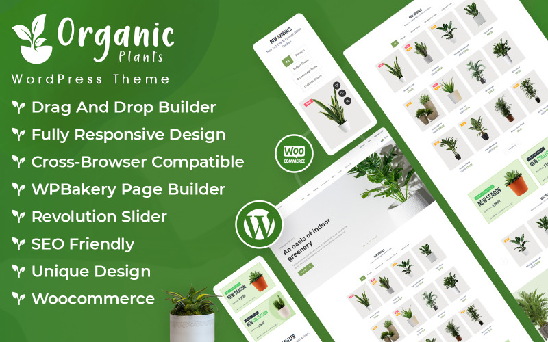 Organic Plants WooCommerce Store WooCommerce Theme