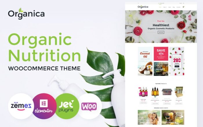 Organica - Organic Food, Cosmetics and Bio Active Nutrition WooCommerce Theme