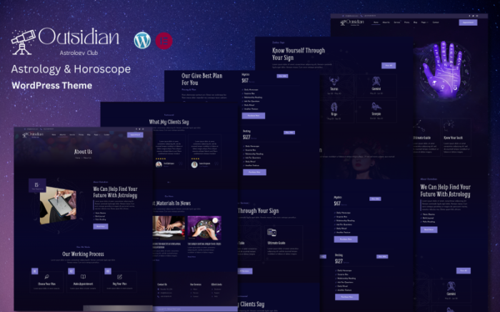 Outsidian - Astrology & Horoscope WordPress Theme