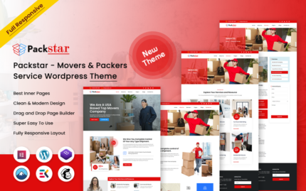 Packstar - Movers & Packers Service WordPress Theme