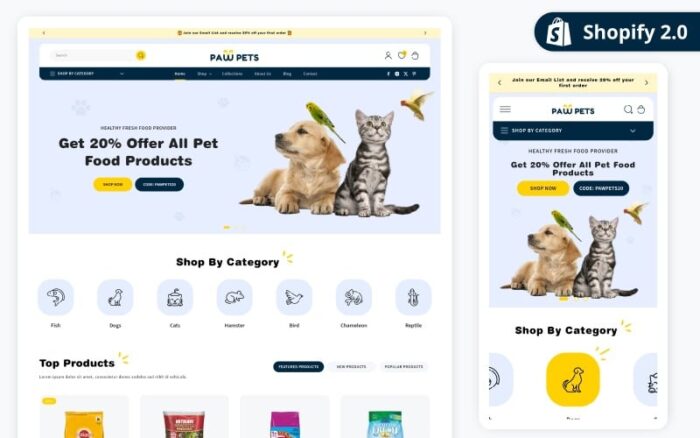 PawPets - Best Shopify 2.0 Pets Theme Shopify Theme