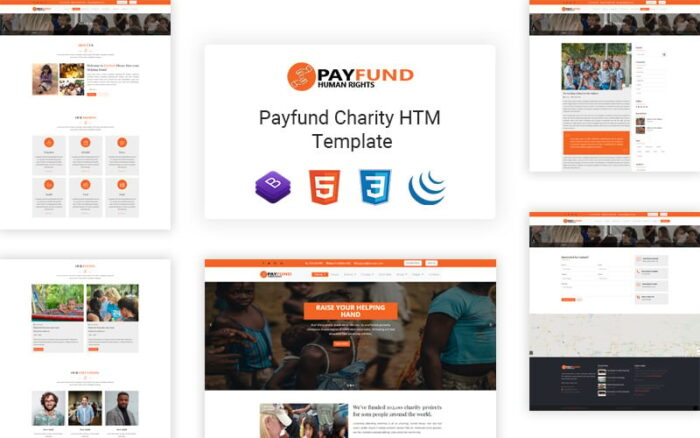 Payfund - Charity Nonprofit Organization Website Template