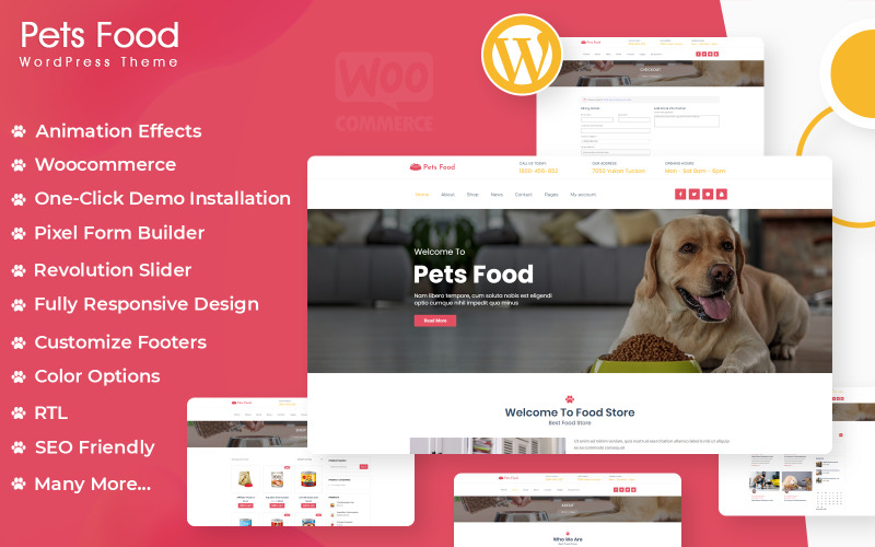 Pets Food Store WordPress Theme WooCommerce Theme