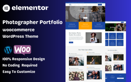 Photographer Portfolio WooCommerce WordPress Theme