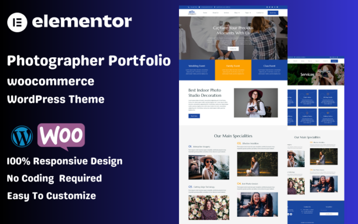 Photographer Portfolio WooCommerce WordPress Theme