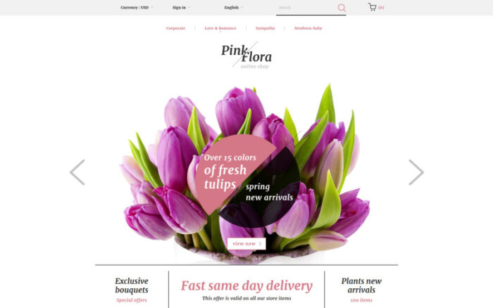 Pink Flora PrestaShop Theme