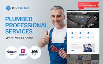 Piperoni - Plumber Services WordPress Theme