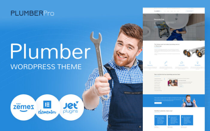 PlumberPro - Reliable And Innovative Plumber WordPress Theme