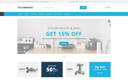 Plumbervi Store - Plumbing Supplies Shop OpenCart Template