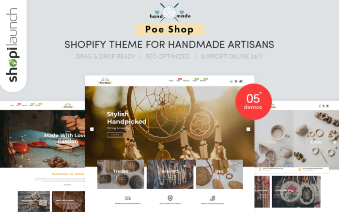 PoeShop - Handmade Artisans Shopify Theme