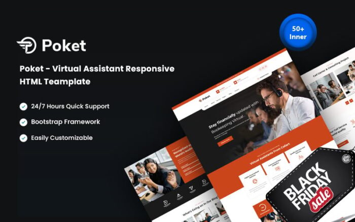 Poket – Virtual Assistant Responsive Website Template