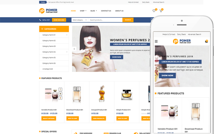 Pomer - Theme for Perfume Store WooCommerce Theme