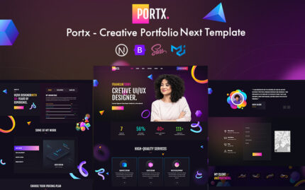 Portx - Creative Portfolio Next js Template Landing Page Template