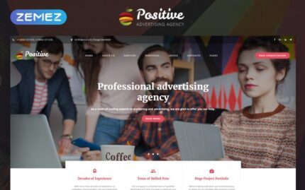 Positive - Advertising Agency Multipage HTML5 Website Template