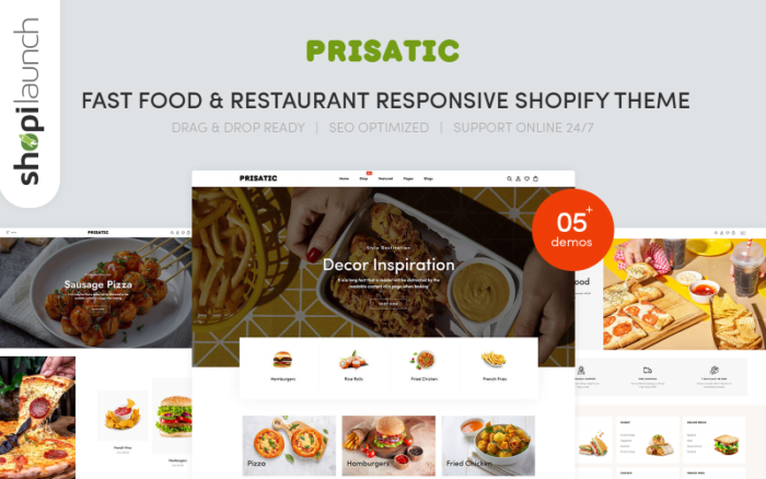 Prisatic - Fast Food & Restaurant Responsive Shopify Theme