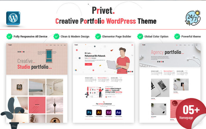 Privet - Personal Responsive WordPress Theme