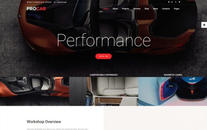 ProCar - Car Parts Multipage HTML Website Template