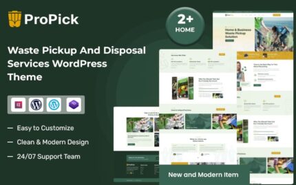 Propick – Waste Pickup And Disposal Services WordPress Theme