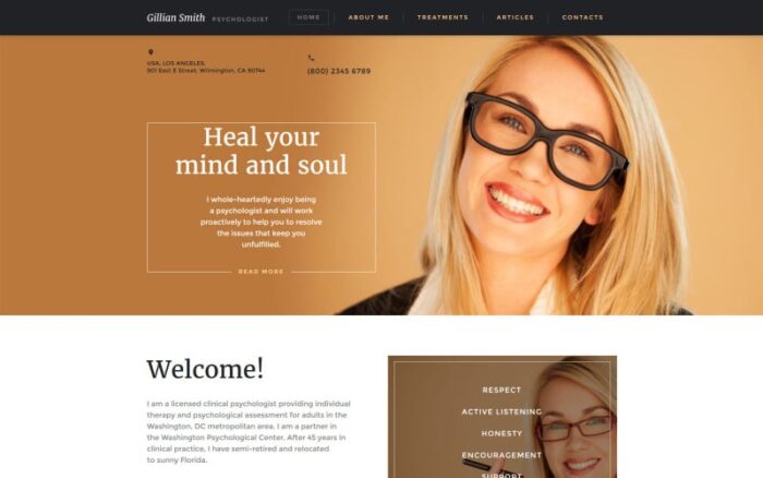 Psychologist Website Template