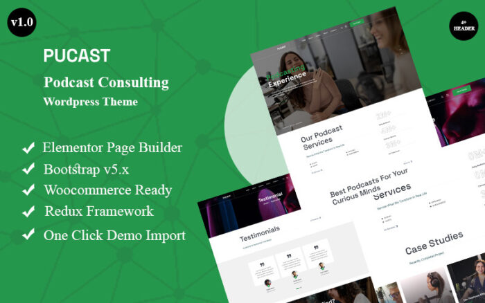 Pucast - Podcast Wordpress Theme WordPress Theme