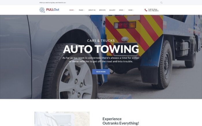 Pull Out WordPress Theme